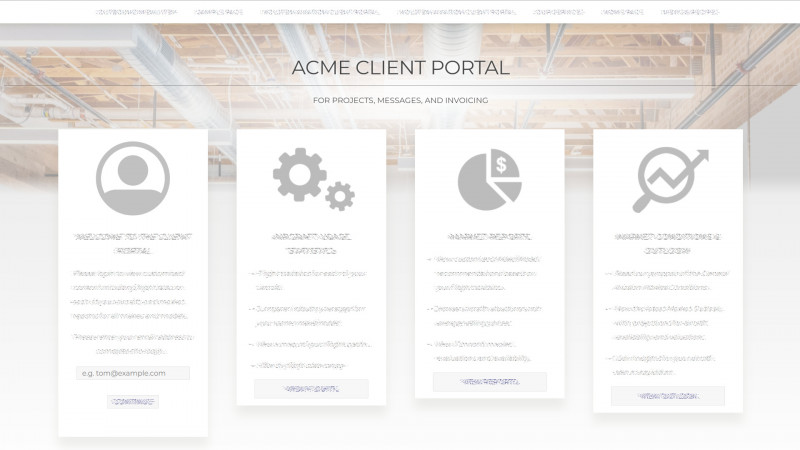 Client Portal Screenshot